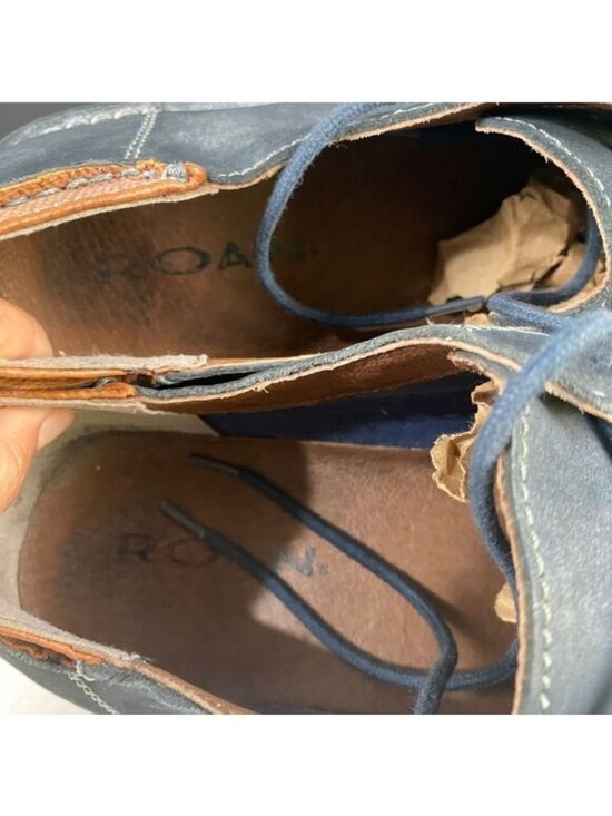 Roan Bed Stu Mens 10.5 Heaton Sneaker Shoe Distressed Navy Leather Casual LaceUp main image 4